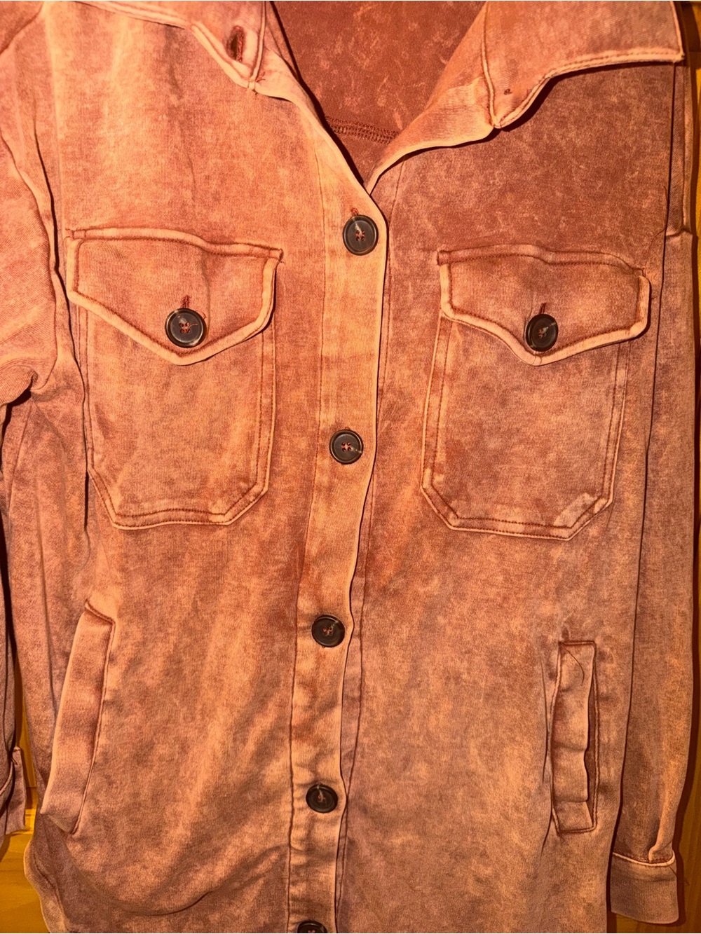 Rust Zenana Shacket - Picture 3 of 4